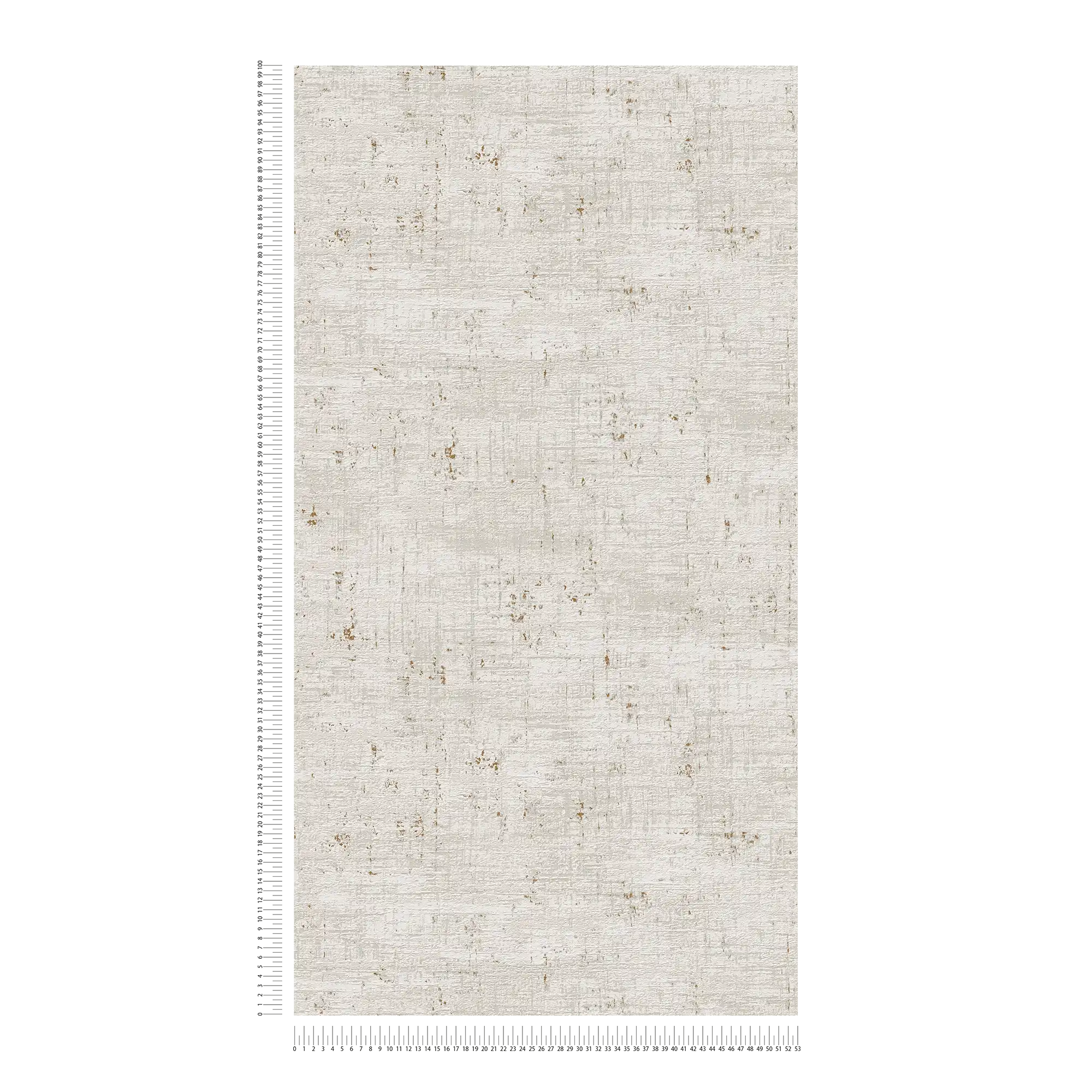             Carta da parati non tessuta in look used con accenti dorati - grigio, bianco, oro
        