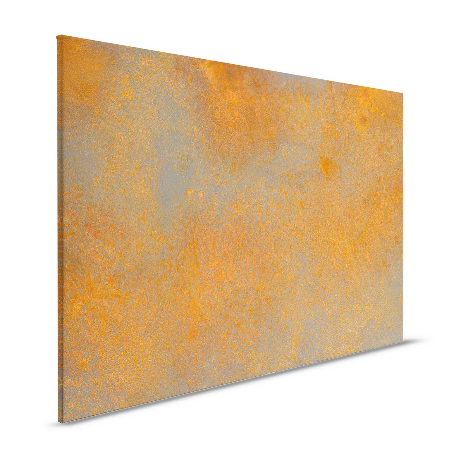 Toile aspect rouille orange marron avec look usé - 1,20 m x 0,80 m
