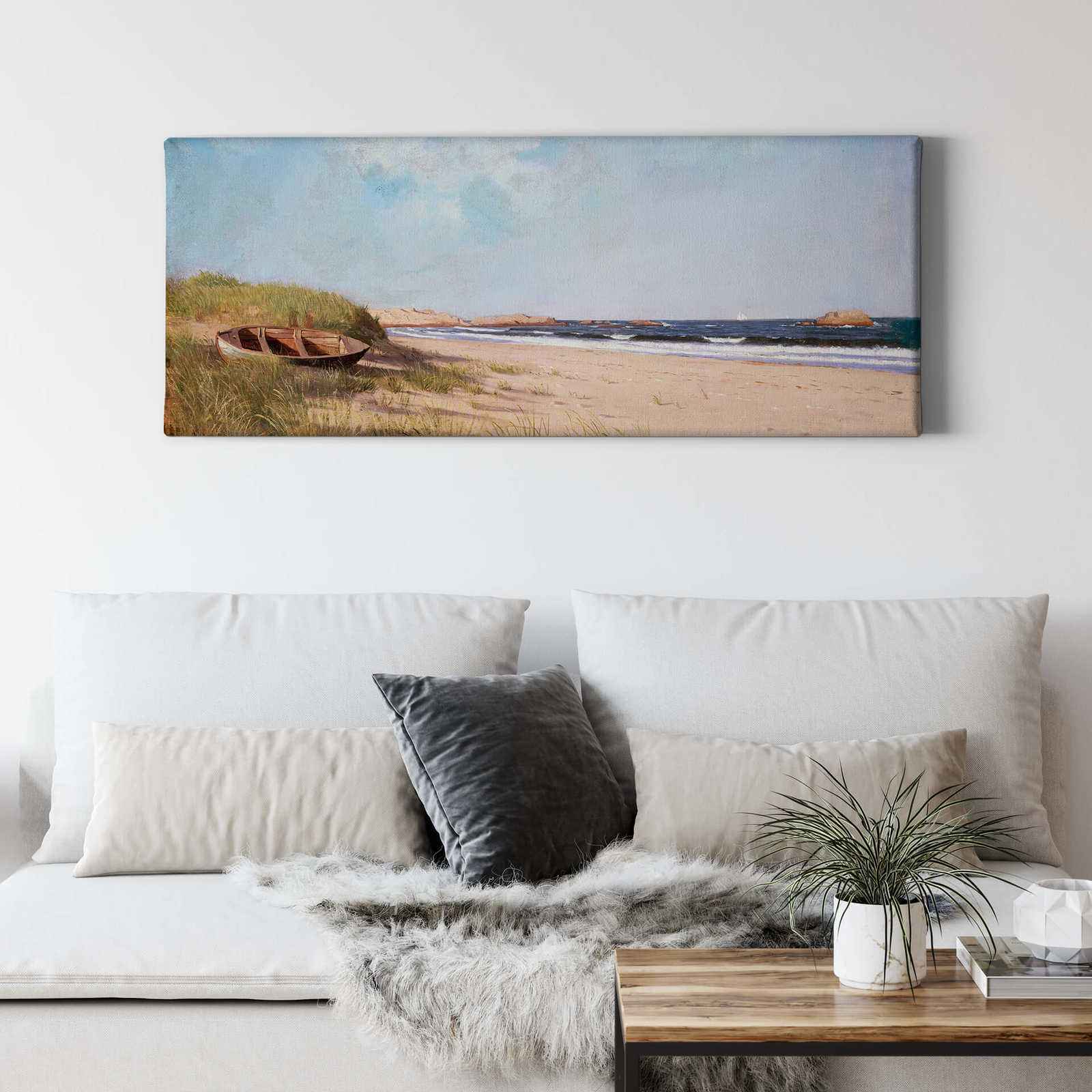             Panoramic canvas painting beach and sea by Silva
        