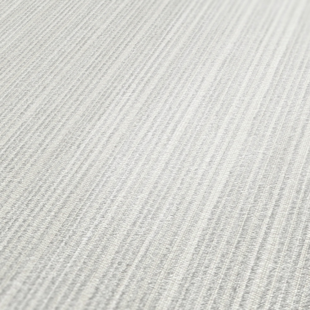             Non-woven wallpaper with grain and line structure - grey
        