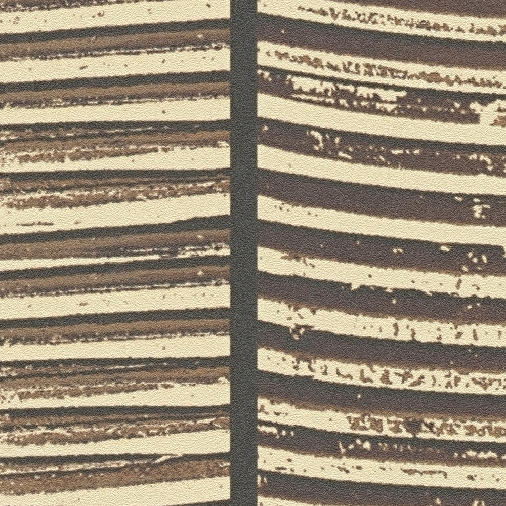             Papel pintado no tejido con moderno motivo de espátula - marrón, beige
        