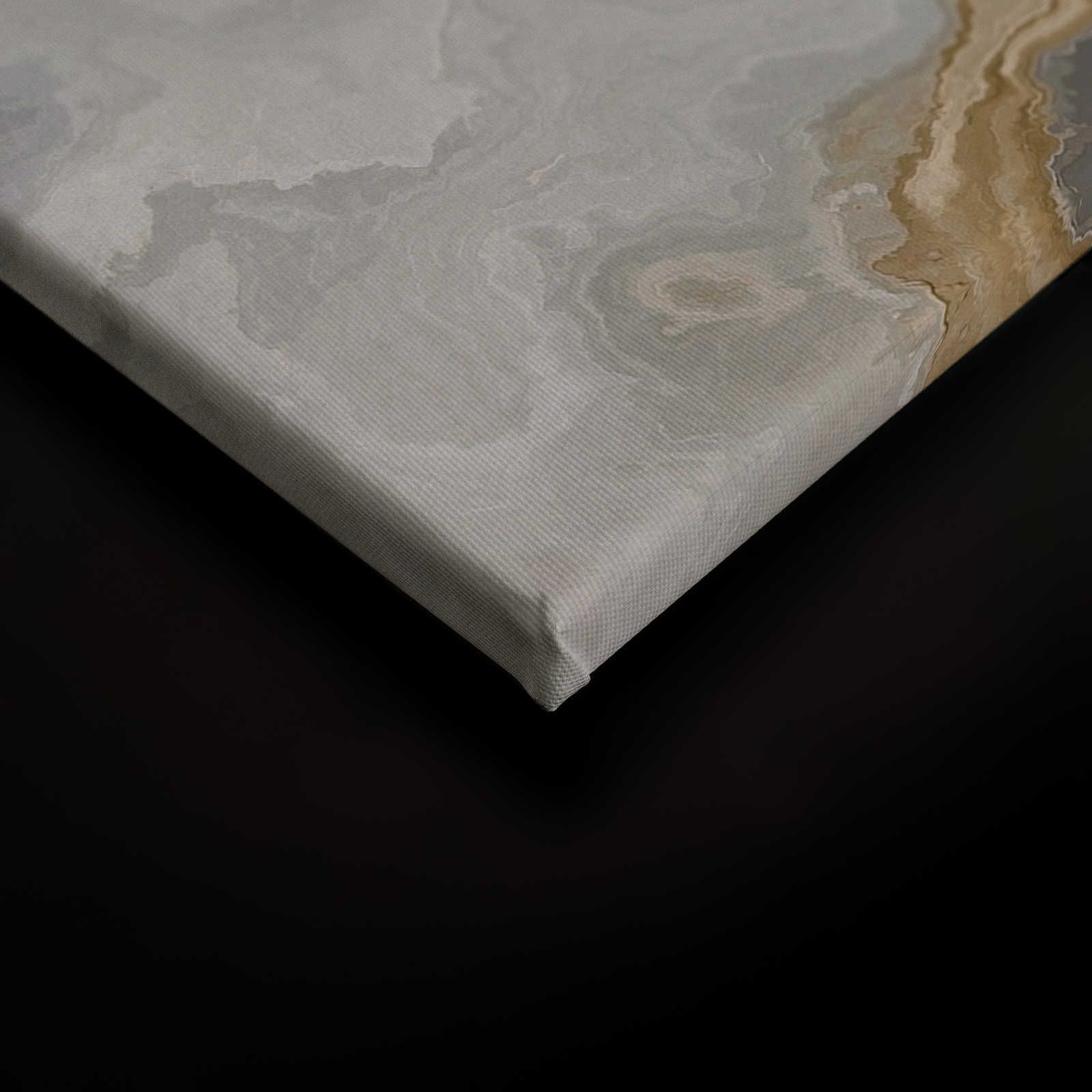             Canvas schilderij steen look kwarts met marmering - 0,90 m x 0,60 m
        