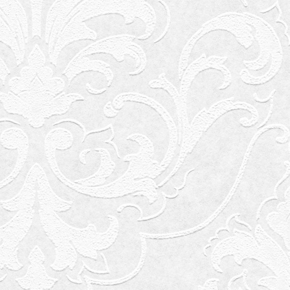             Paintable wallpaper with 3D baroque ornaments
        