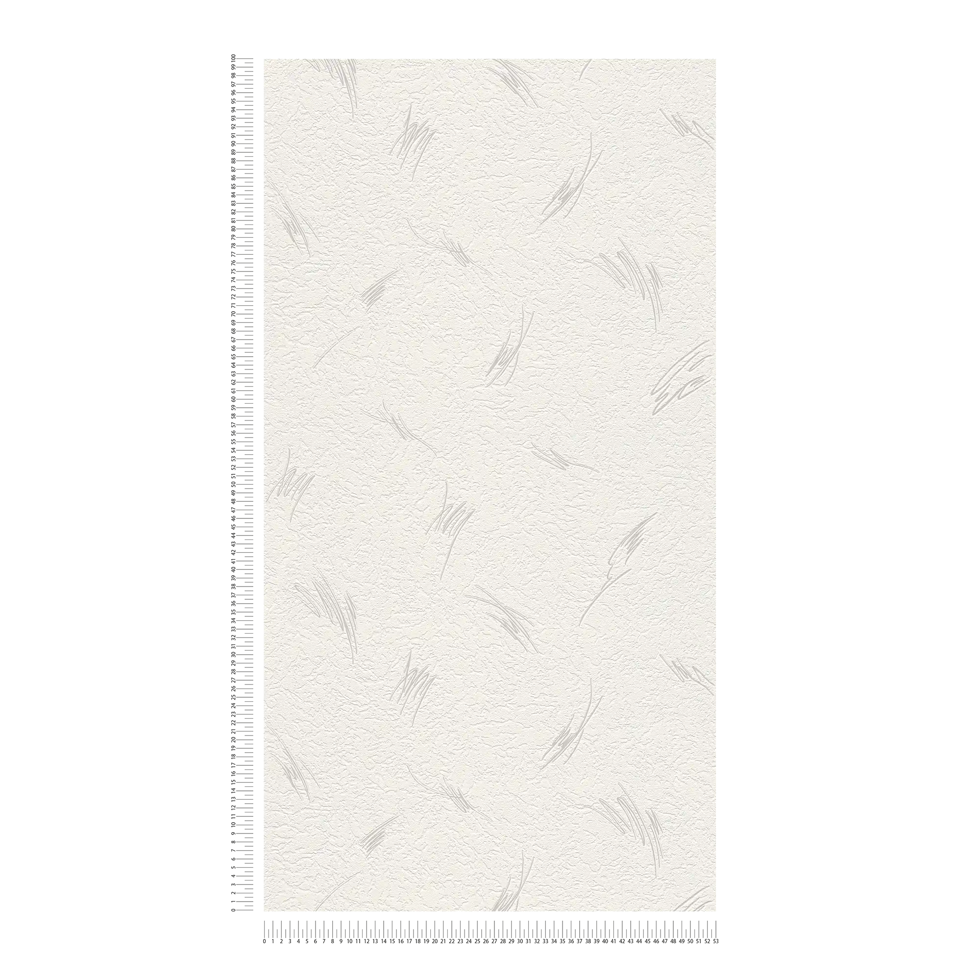             Gipsoptisch behang met abstract patroon - metallic, wit
        
