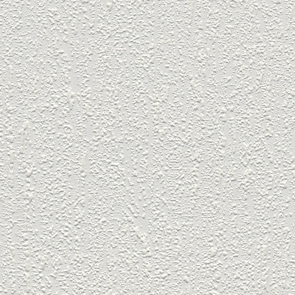            Carta da parati verniciabile con design a trucioli di legno - bianco
        