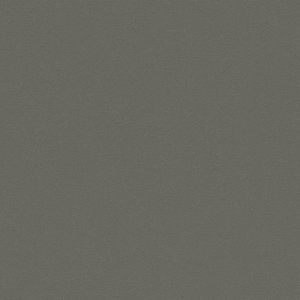             Non-woven wallpaper dark khaki plain, satin finish - grey
        