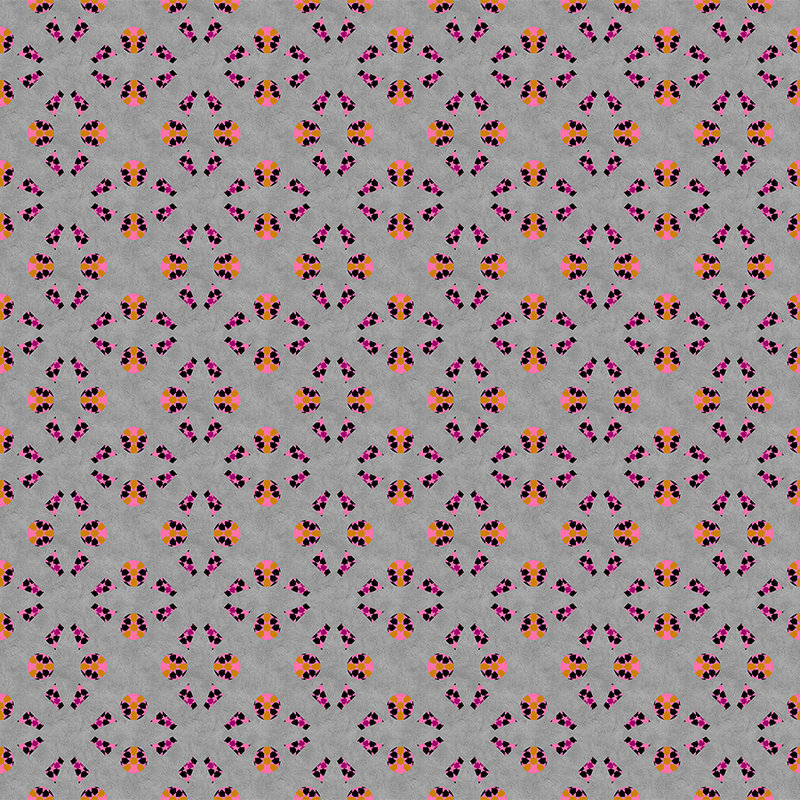         Photo wallpaper abstract graphic pattern - grey, orange
    