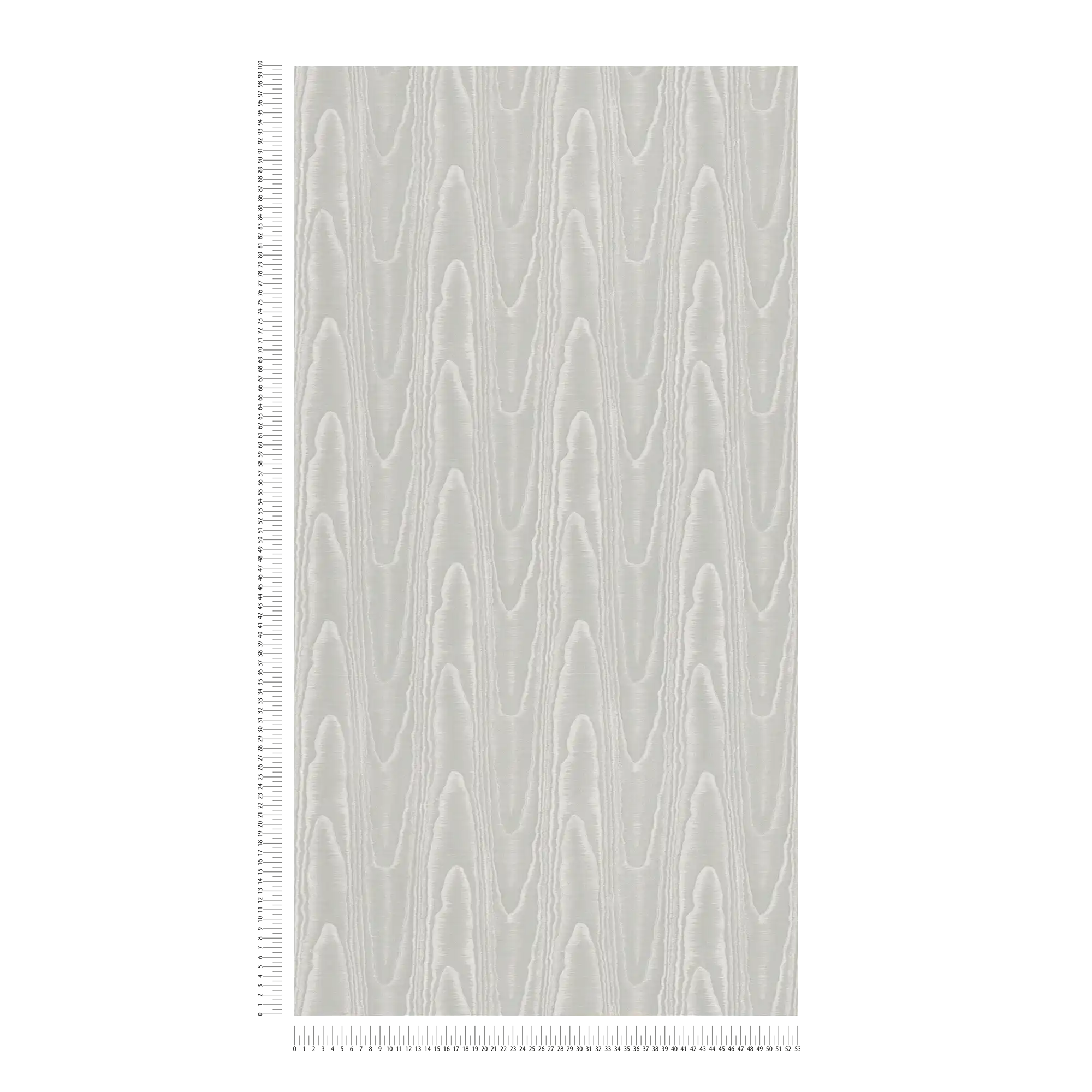             Silver grey wallpaper silk moiré & wave pattern - grey
        