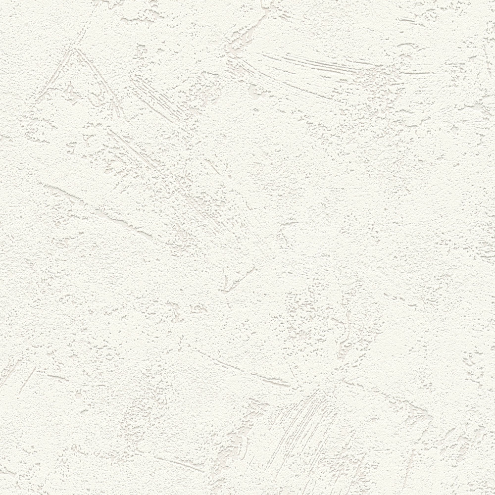             Papel pintado de aspecto de yeso con estructura de espuma - blanco
        