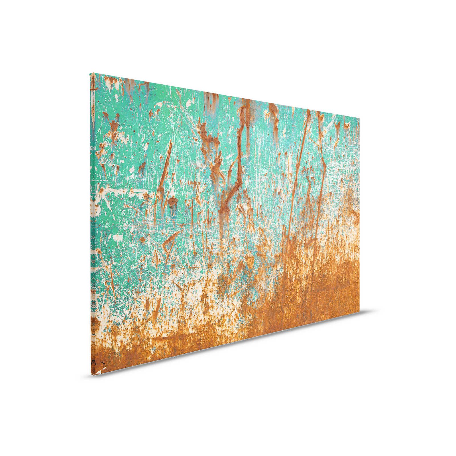         Metal Industrial Style Canvas Painting Rust Look - 0.90 m x 0.60 m
    
