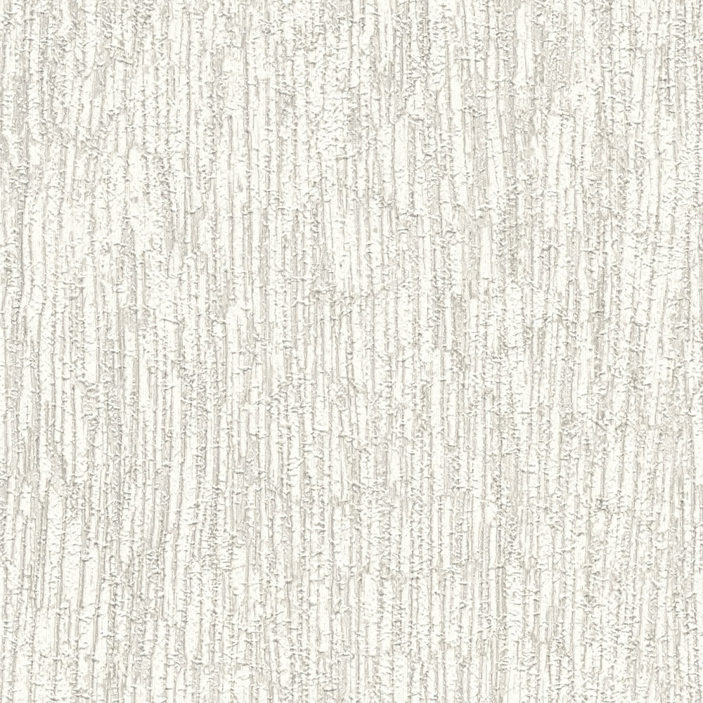             Non-woven wallpaper in textile look, slightly glossy - white, grey, silver
        