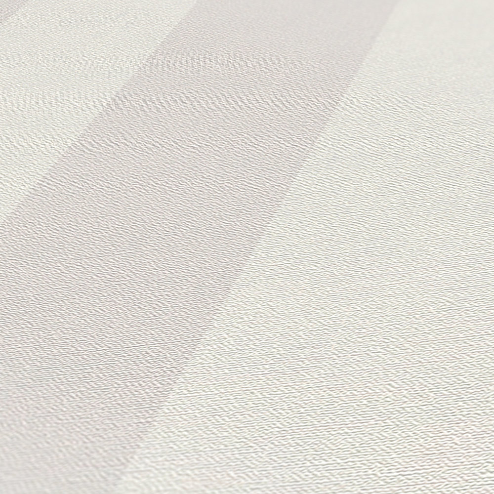             Stripes non-woven wallpaper with linen look PVC-free - grey, white
        