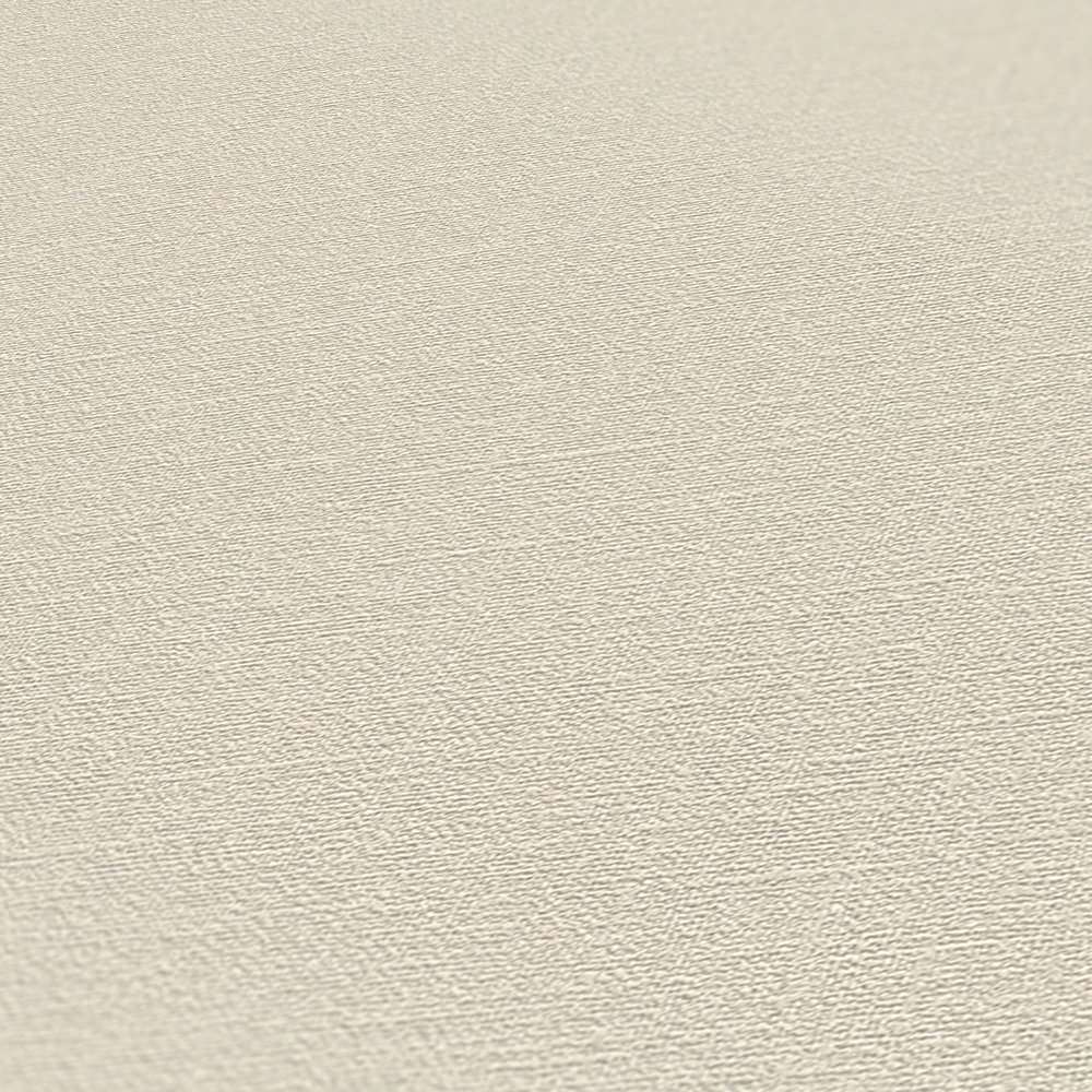             Plain wallpaper with fine structure PVC-free non-woven - Beige, Grey
        