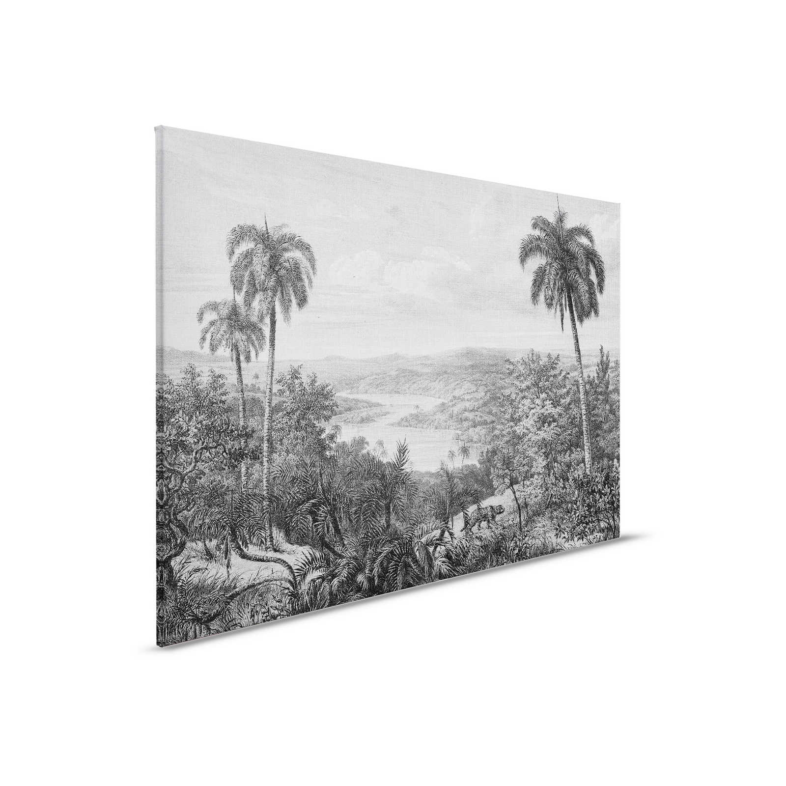         Canvas painting Rainforest View with Linen Texture Optics - 0.90 m x 0.60 m
    