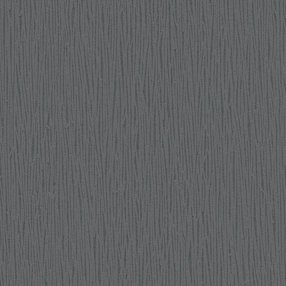             Non-woven wallpaper anthracite with natural tone-on-tone textured pattern - metallic, black
        