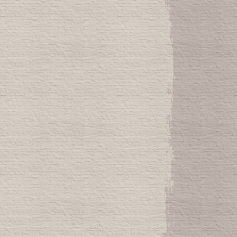 Tainted love 1 - Brick wall mural painted - Beige, Taupe | Pearl smooth fleece
