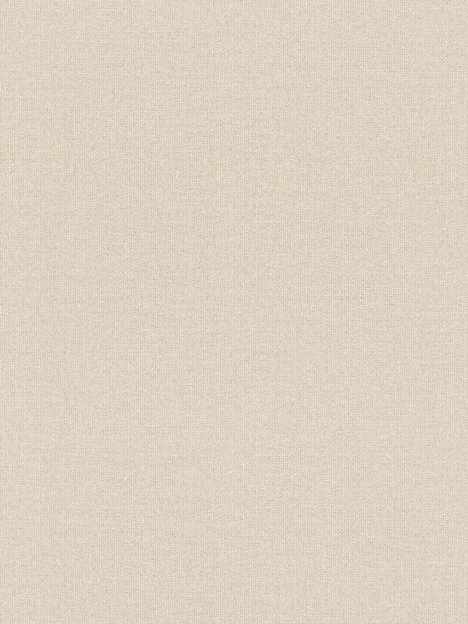 Papier peint intissé imitation lin avec détails structurés, uni - crème, beige
