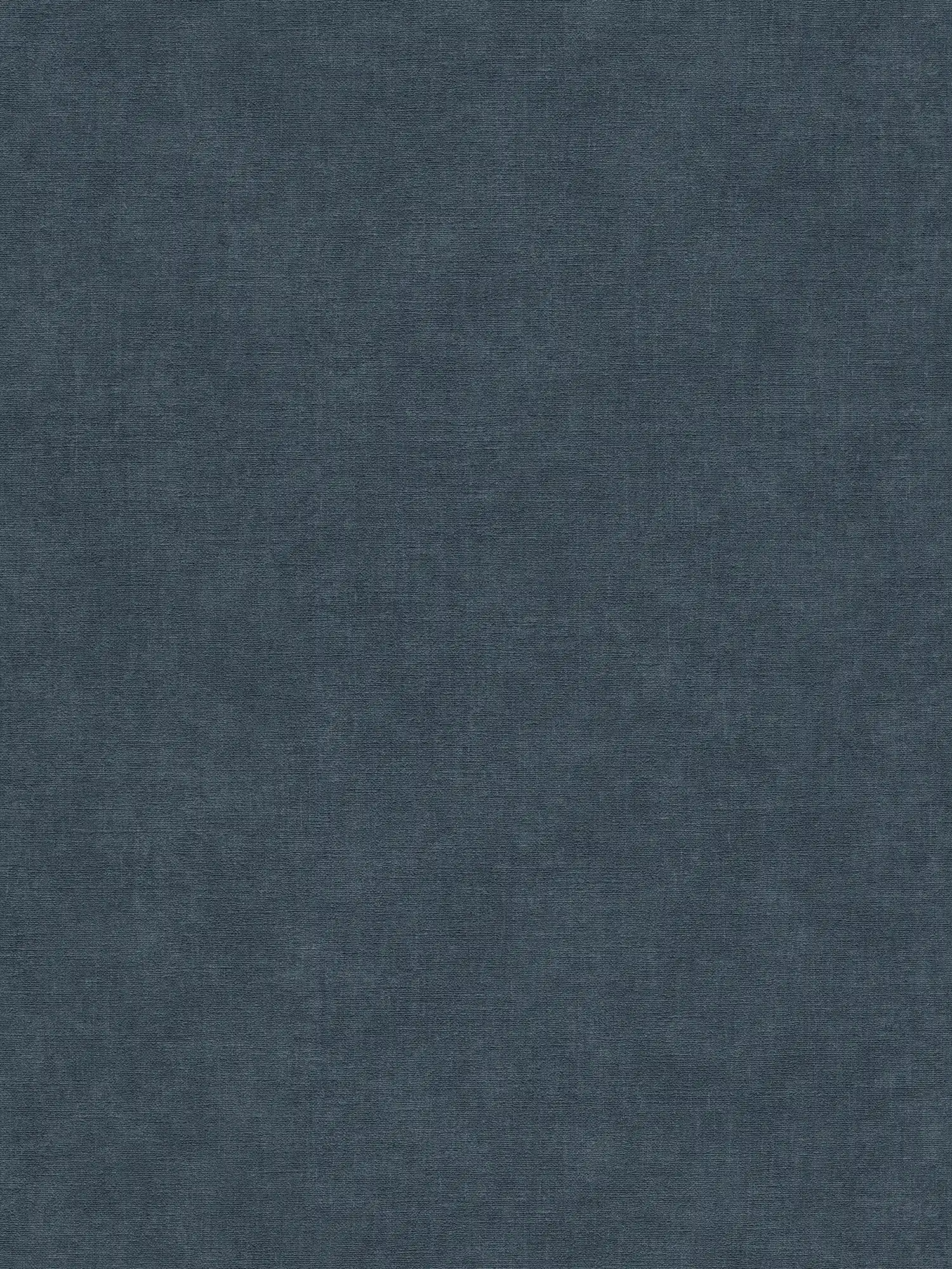 Papel pintado monocolor no tejido de aspecto textil, ligeramente texturado - azul, azul oscuro
