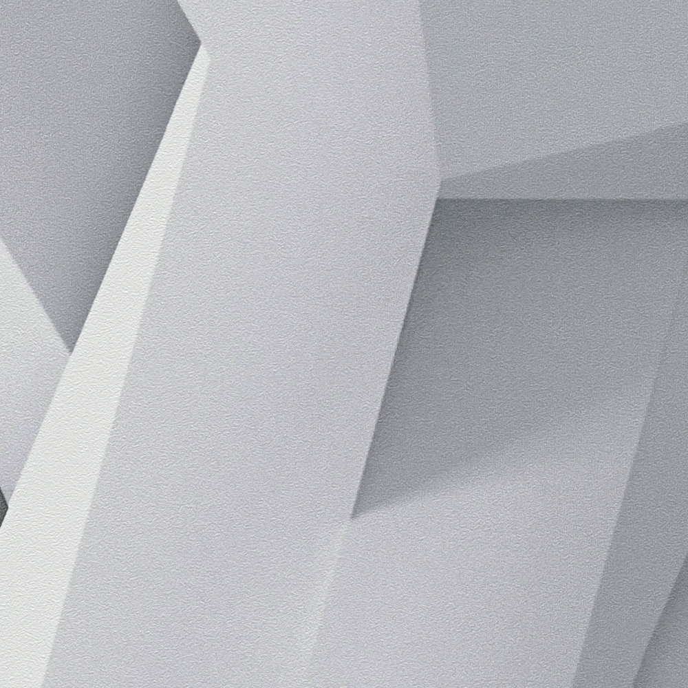             Papier peint 3D motif graphique gris avec aspect béton - Gris
        
