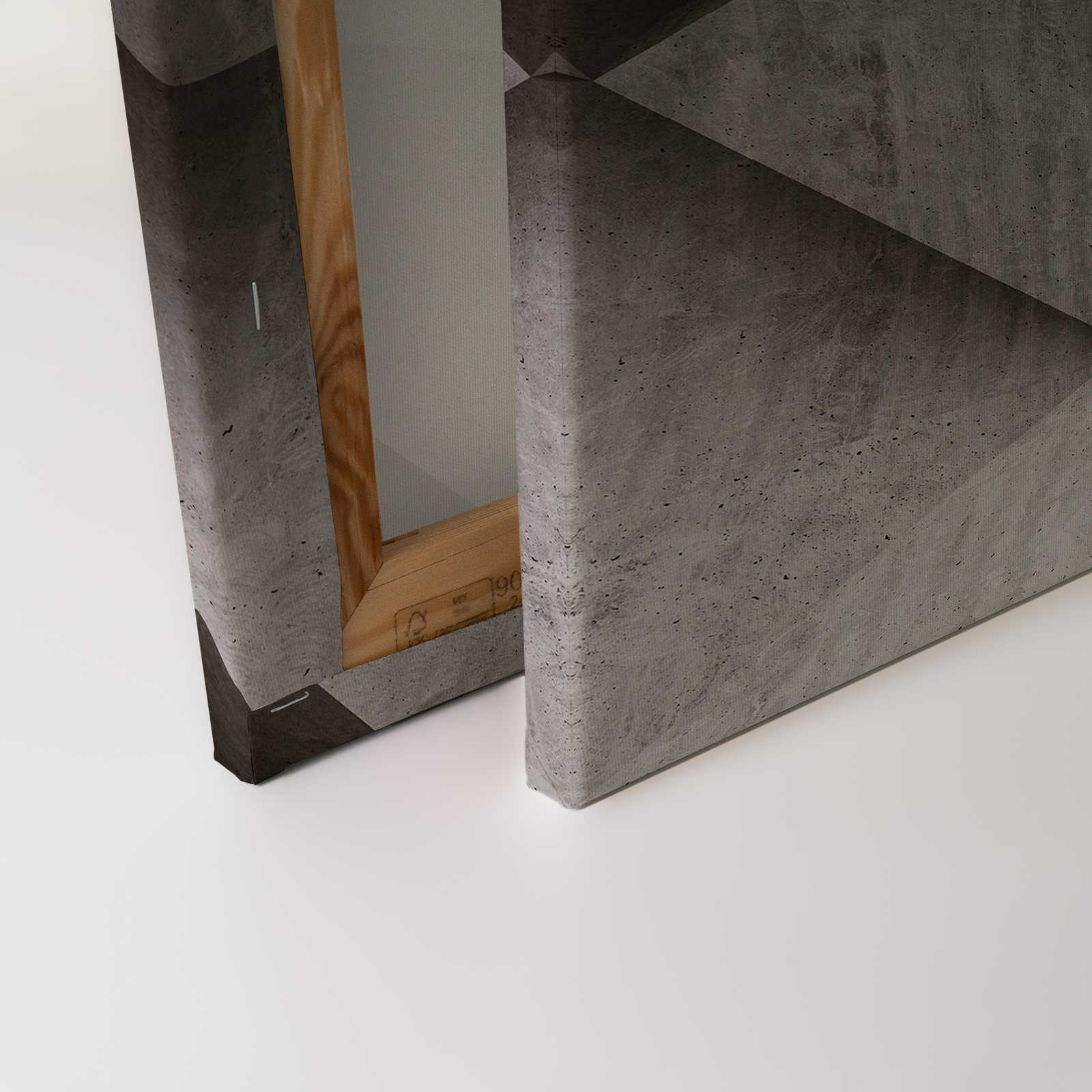             Boulder 1 - Pittura su tela con poligoni di cemento 3D - 0,90 m x 0,60 m
        