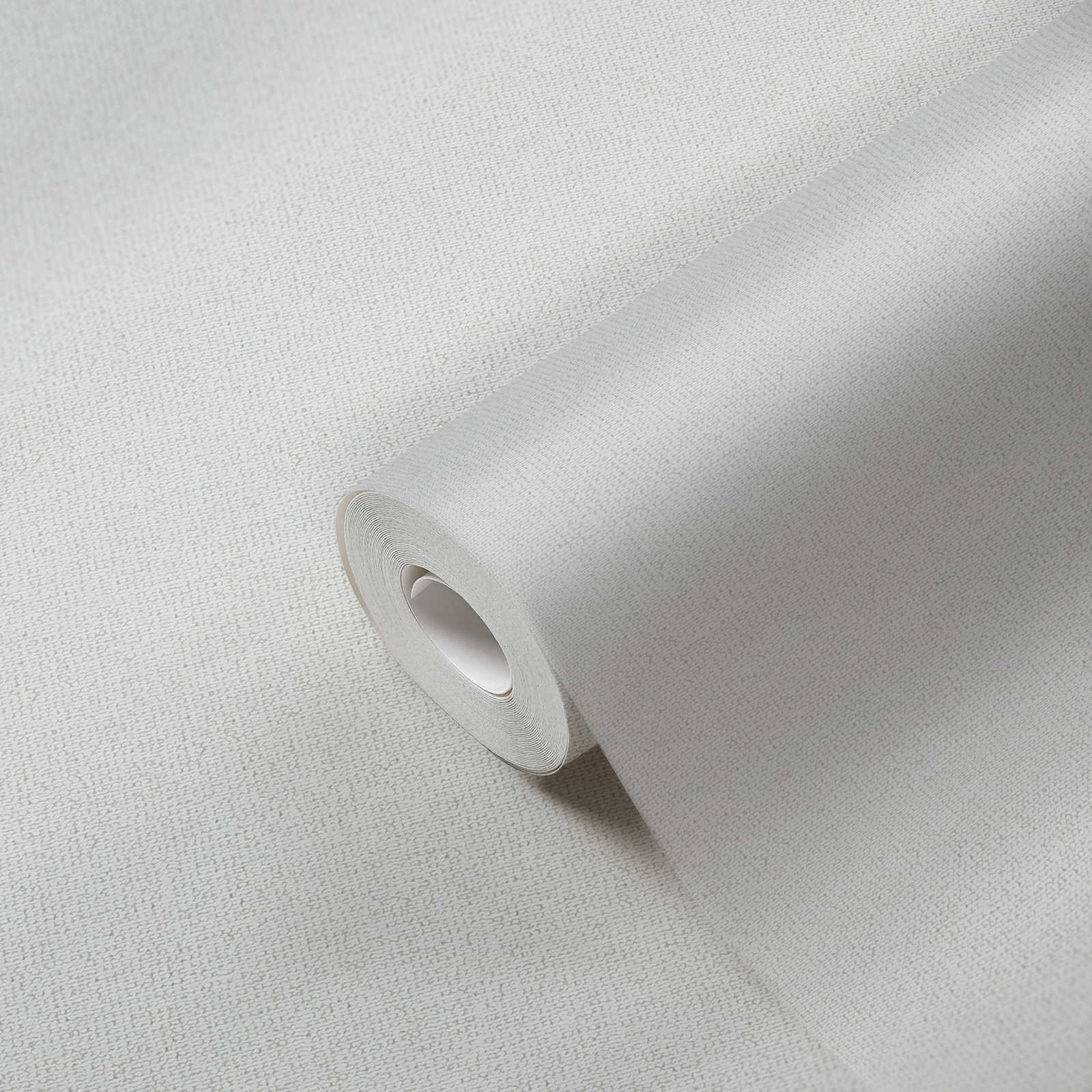             Papel pintado no tejido de aspecto escandinavo y estructura de lino - gris claro
        