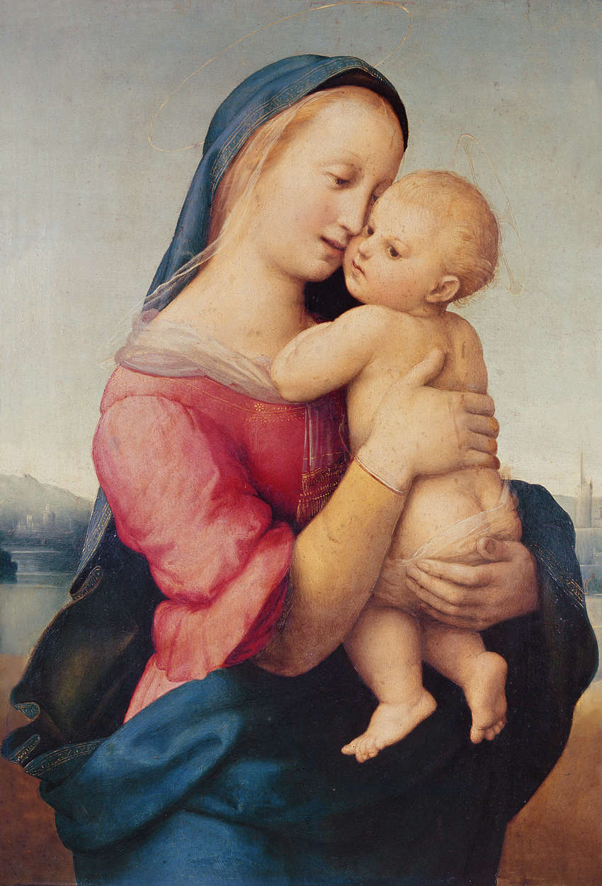             Madonna Tempi mural from Raphael
        
