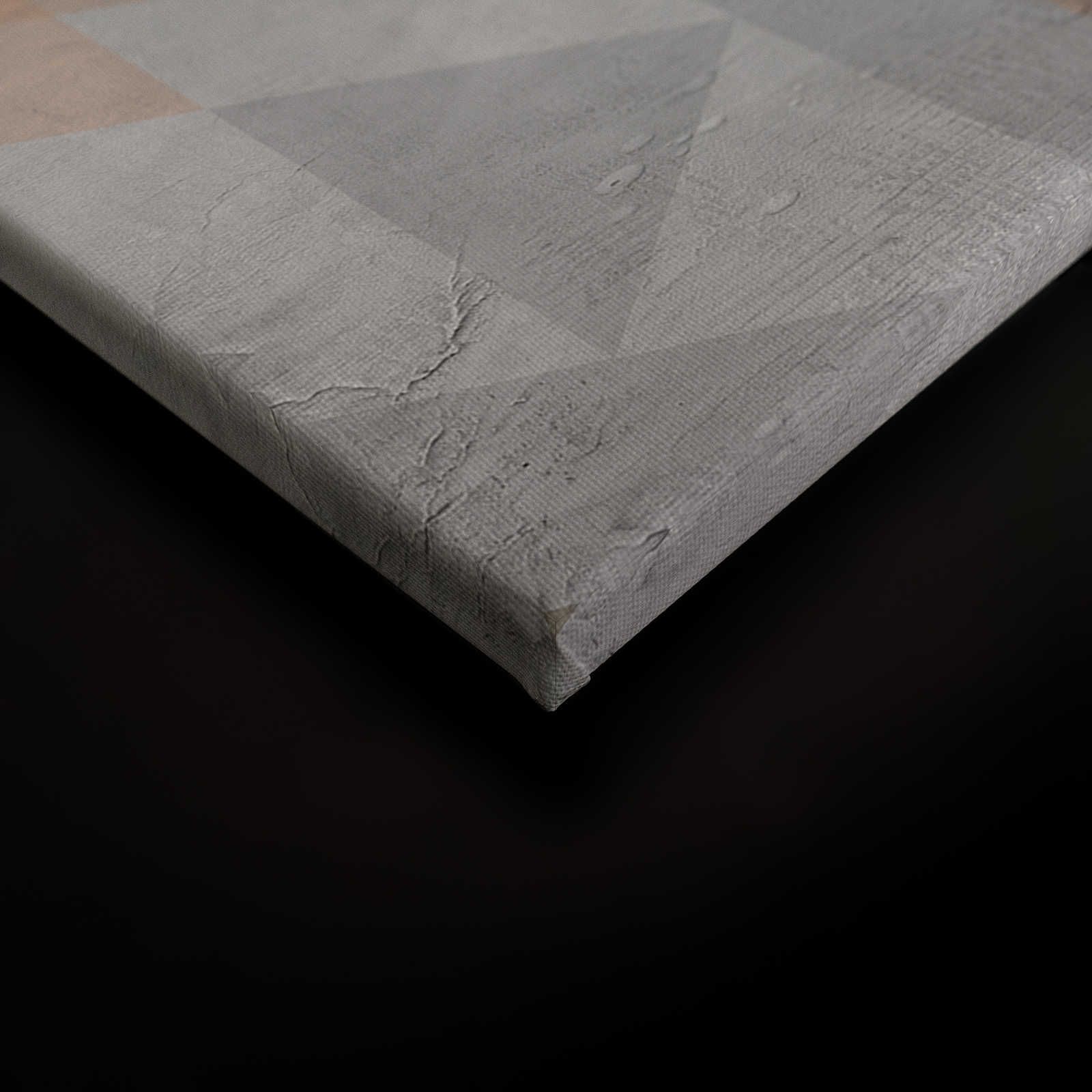             Quadro su tela con aspetto di gesso e disegno a diamante - 0,90 m x 0,60 m
        