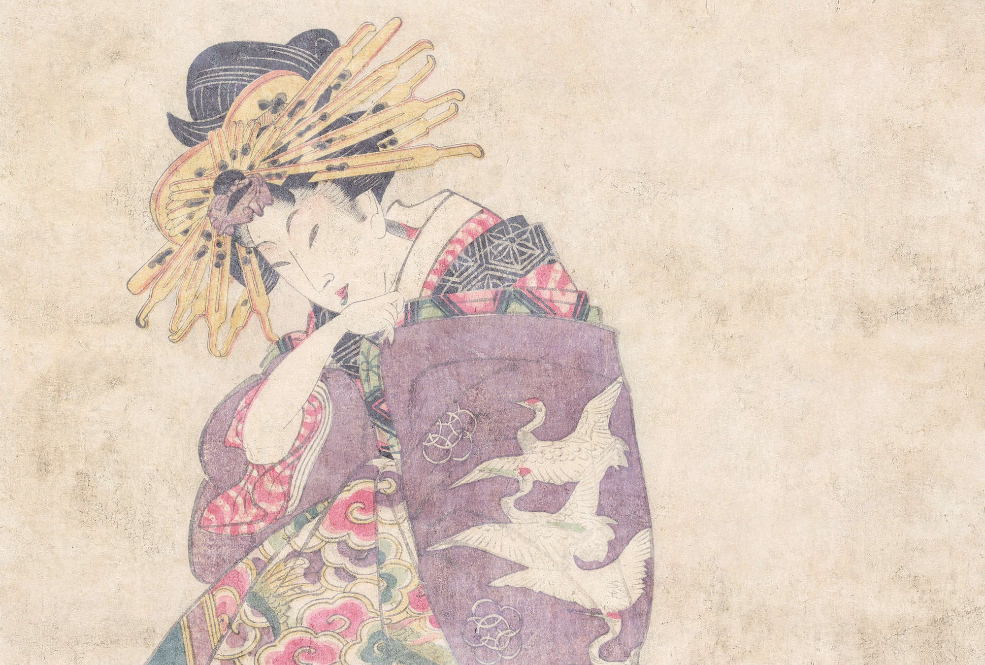             Osaka 1 - Art Print Vintage Aziatisch Decor Behang
        