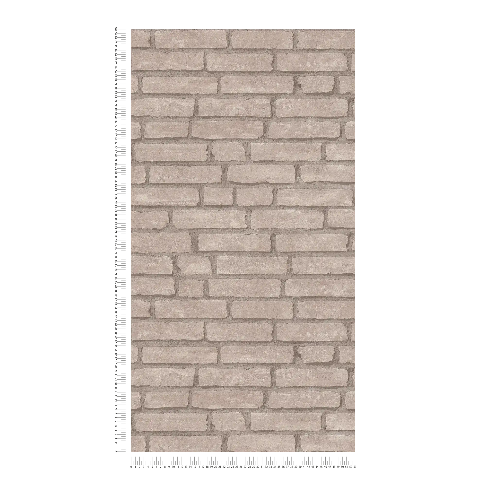             Carta da parati in pietra muratura di mattoni marrone - grigio, beige
        