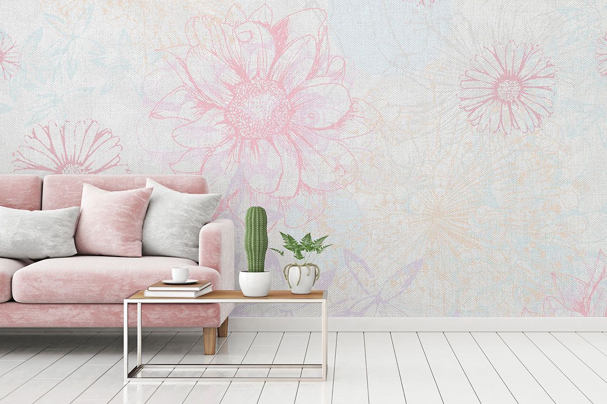 Flower Photowallpaper  pastel pink