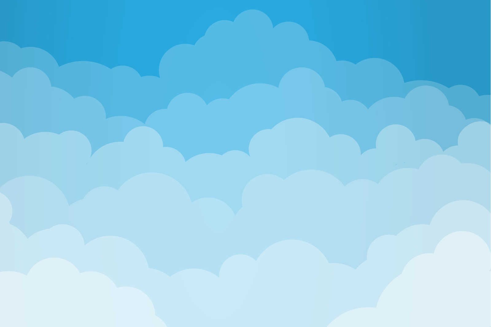             Tela Cielo con nuvole in stile fumetto - 90 cm x 60 cm
        