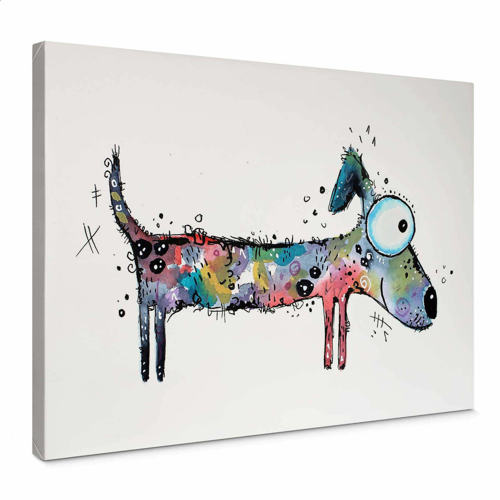         Canvas print dachshund in comic style by Hagenmeyer
    