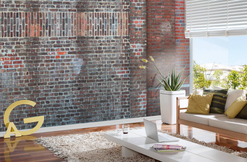             Photo wallpaper red brick wall in industrial style
        