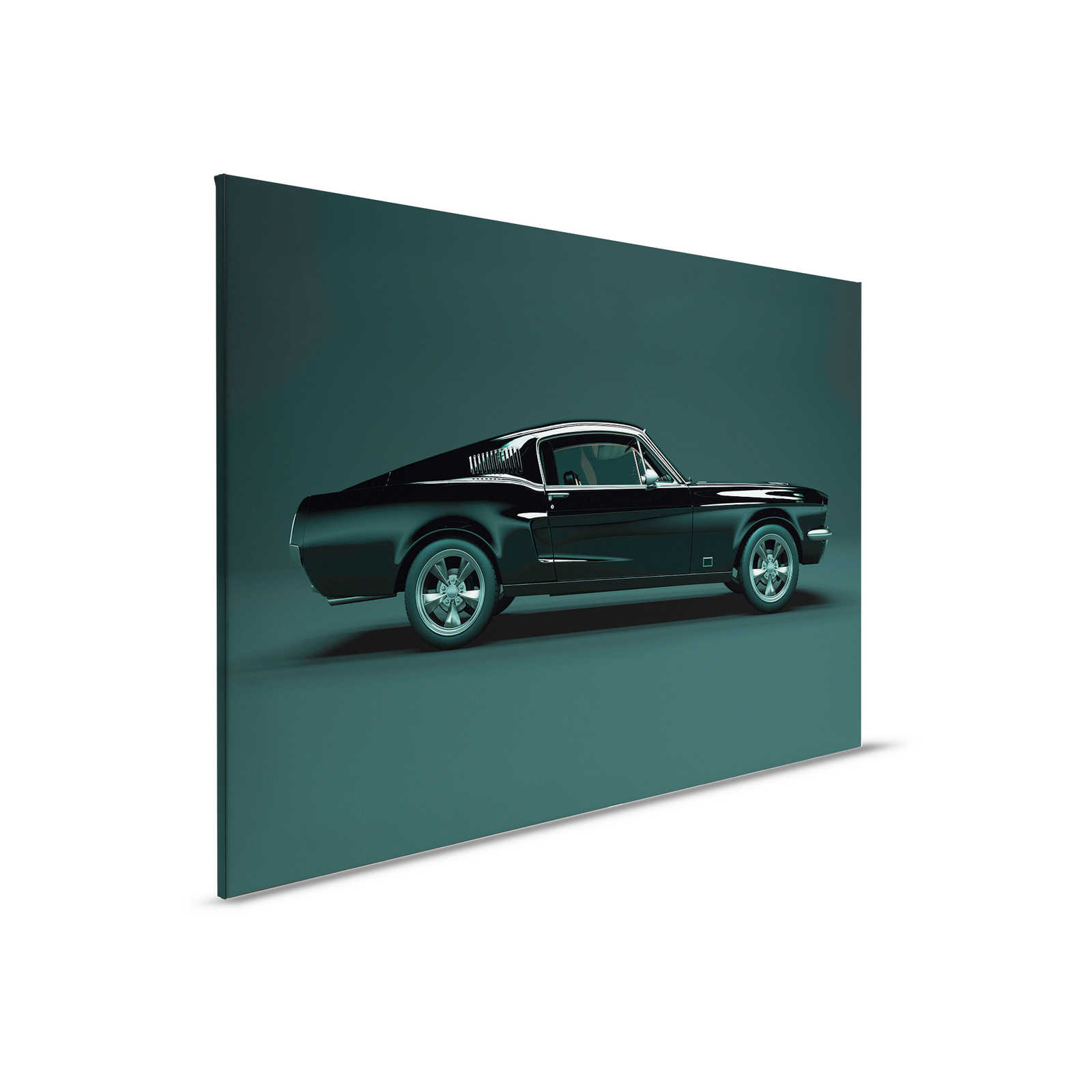         Mustang 1 - Canvas painting, side view Mustang, vintage - 0.90 m x 0.60 m
    