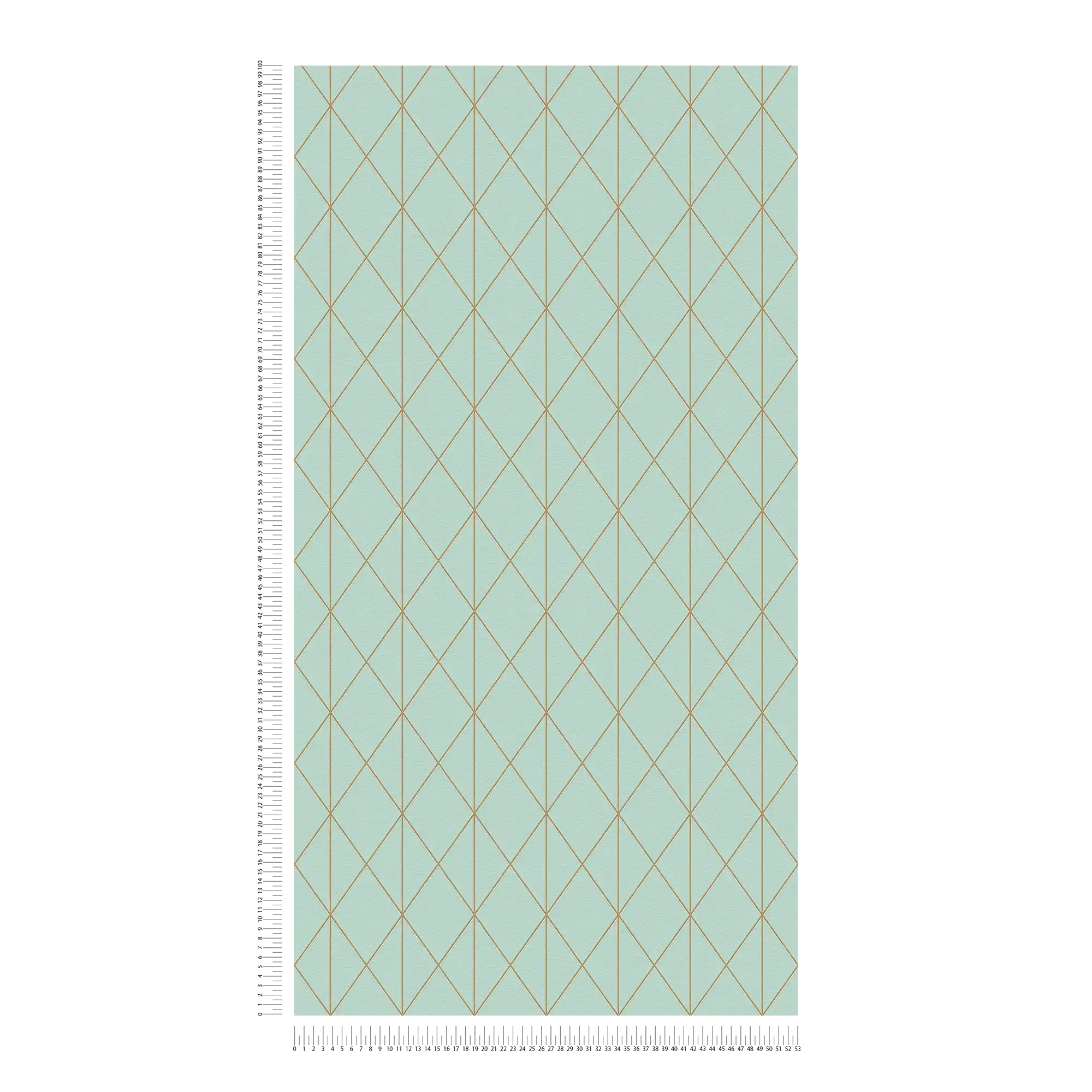             Wallpaper lozenge pattern with gold accent - green, metallic
        