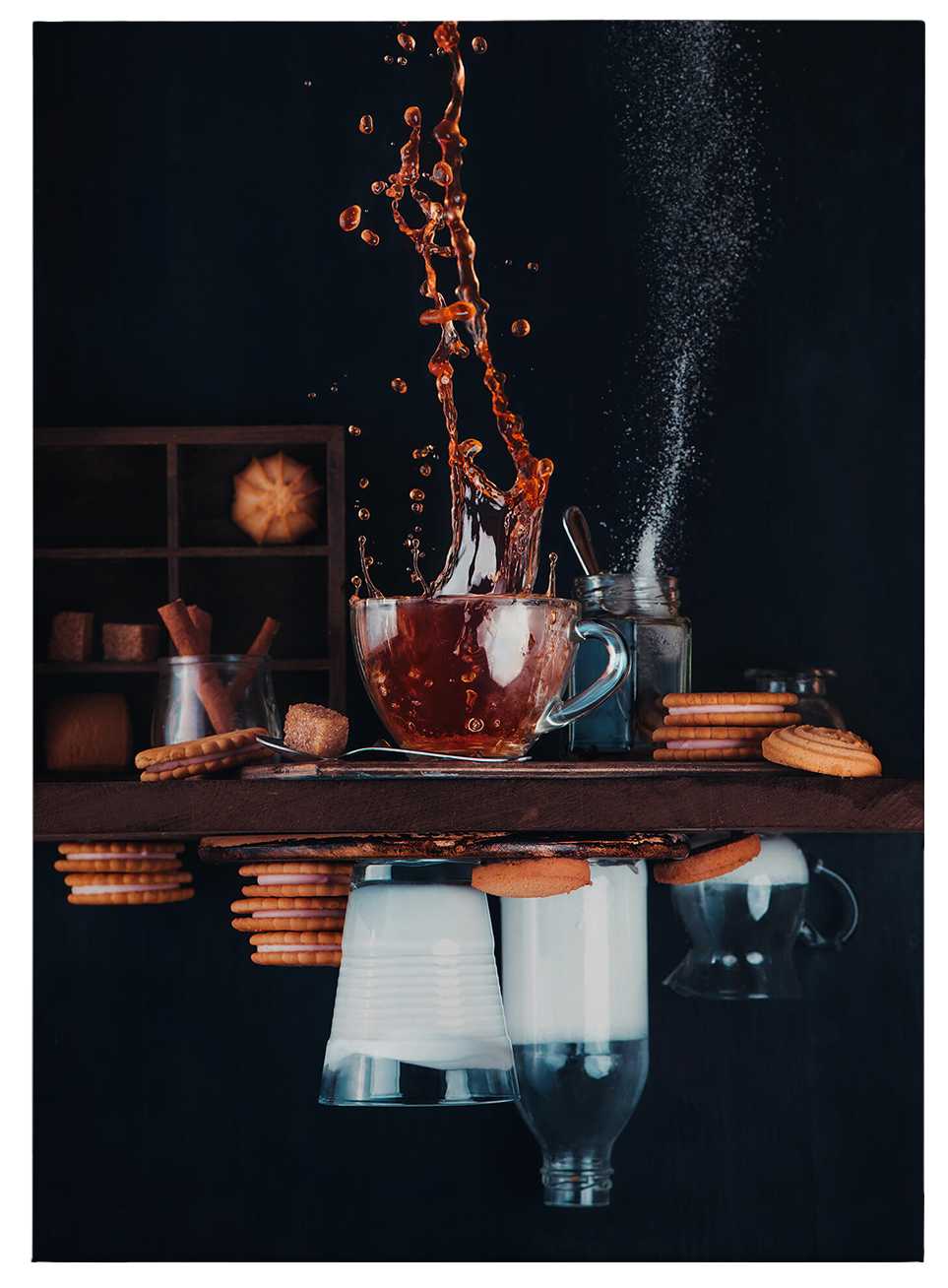             Kitchen canvas print by Blenkonov "Tea and milk"
        