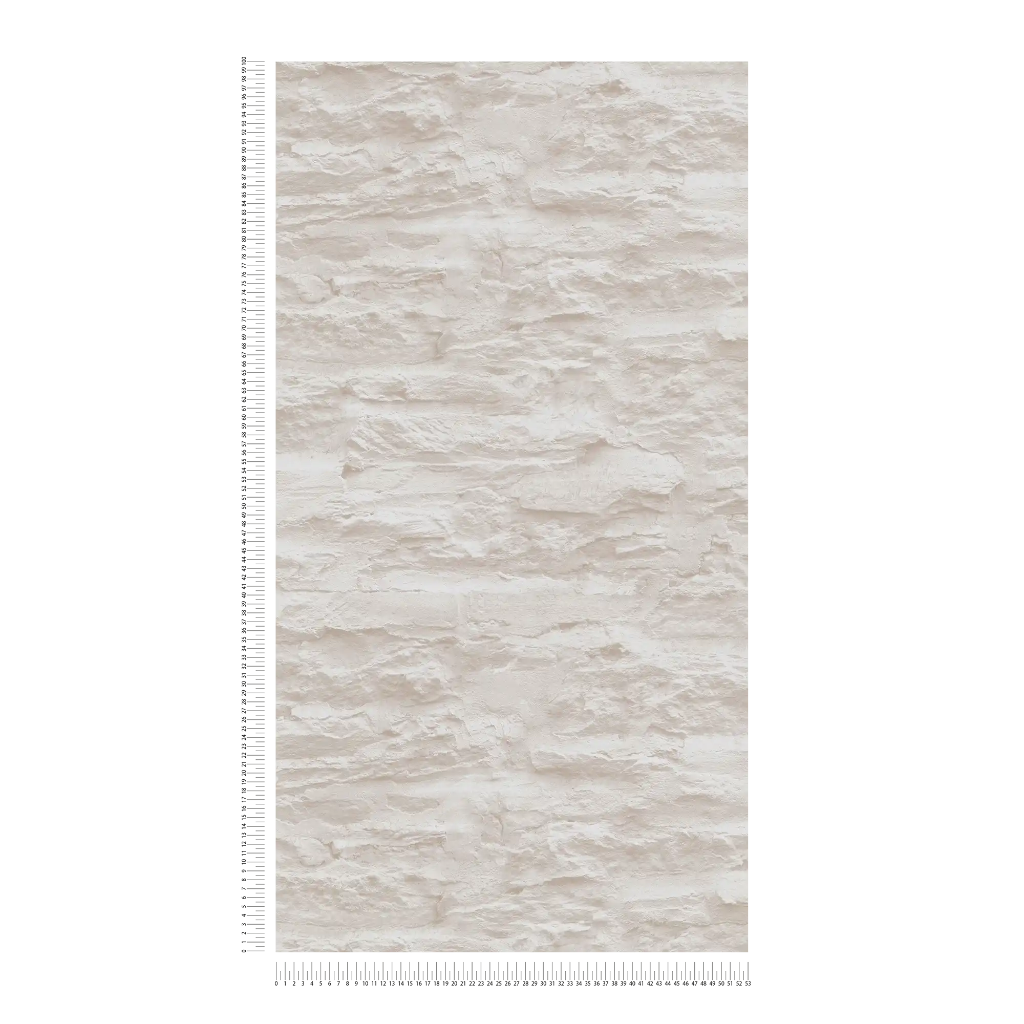             Zelfklevend behangpapier | muuroptiek met natuursteen & pleister - crème, wit
        