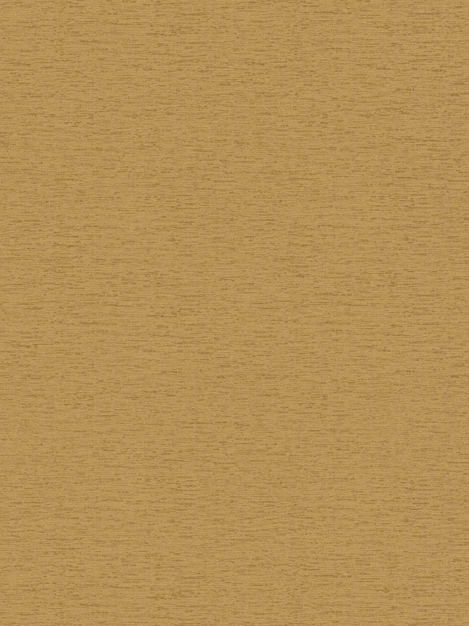 Plain wallpaper in textile look with light structure, matt - golden brown, yellow

