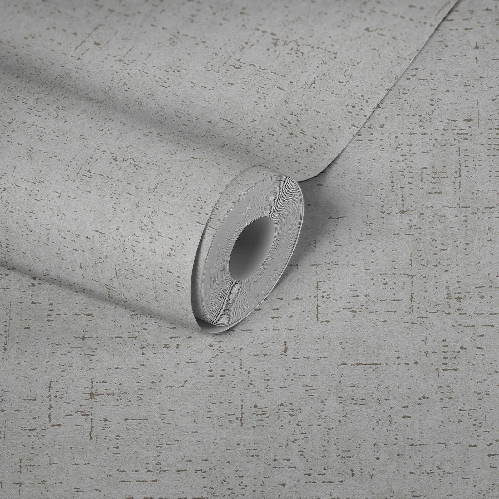             Plain wallpaper with texture pattern in plaster look - grey
        