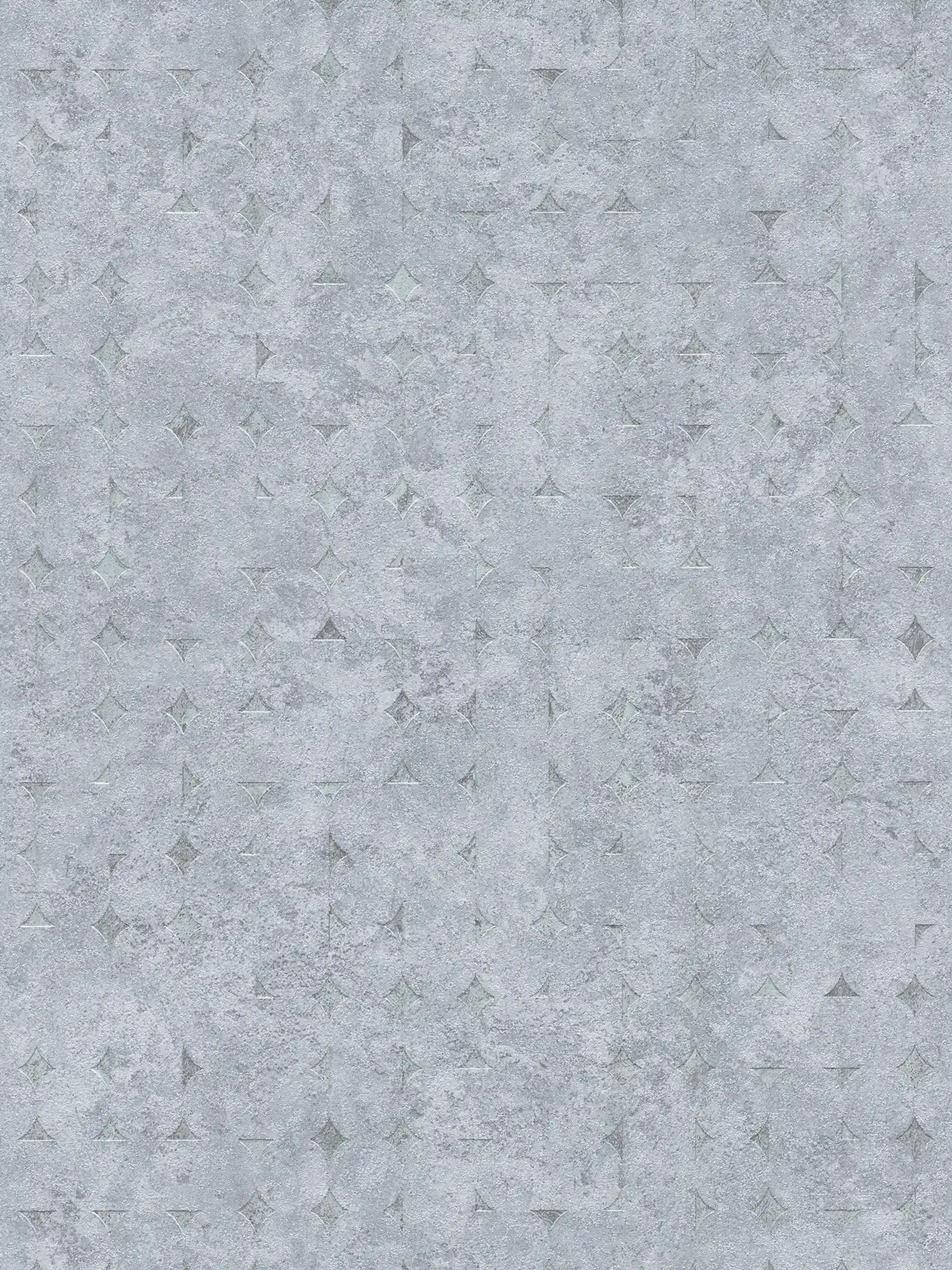 Vliesbehang in één kleur met structuur en ruw patroon - grijs, zilver
