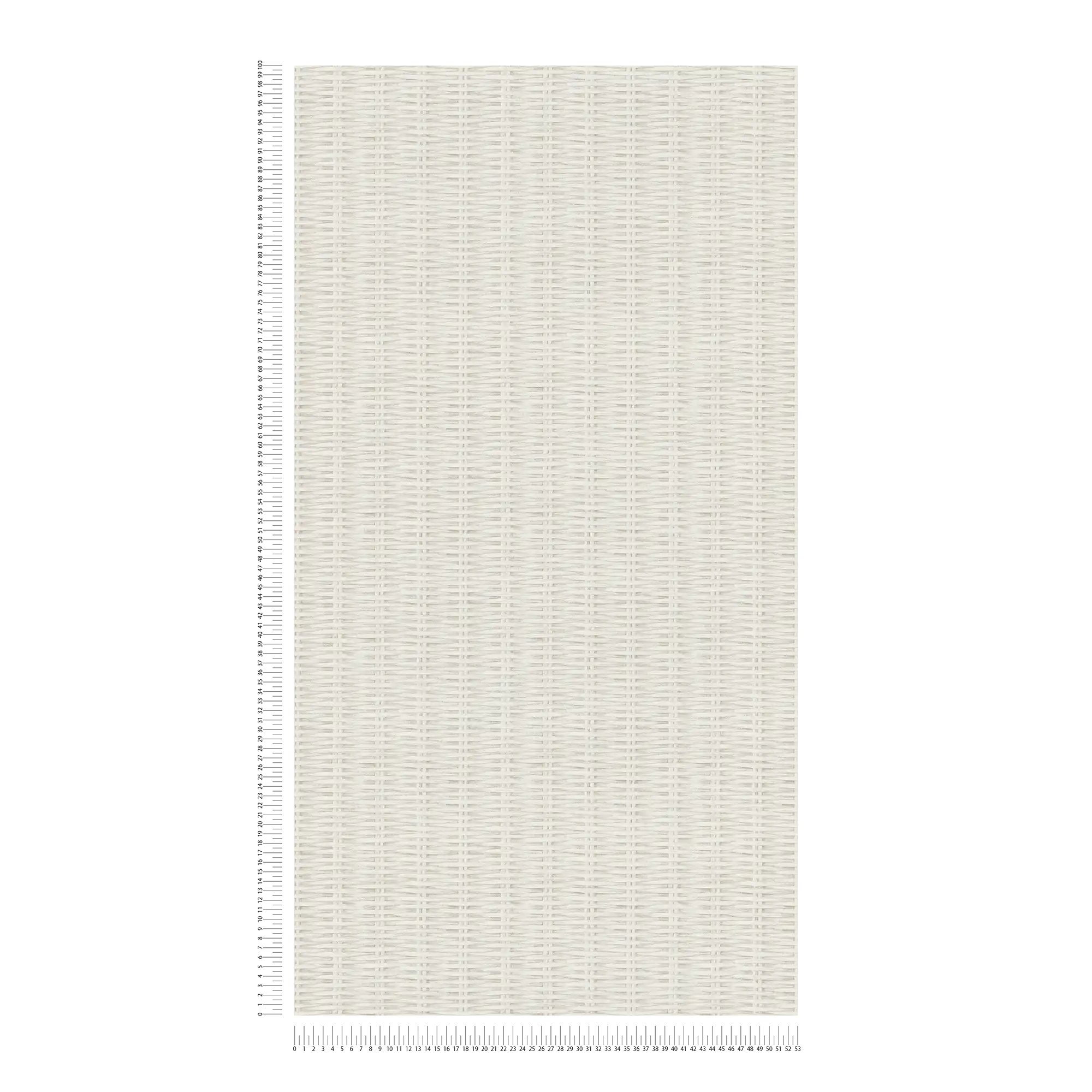             Carta da parati in tessuto non tessuto motivo rattan - bianco, grigio
        