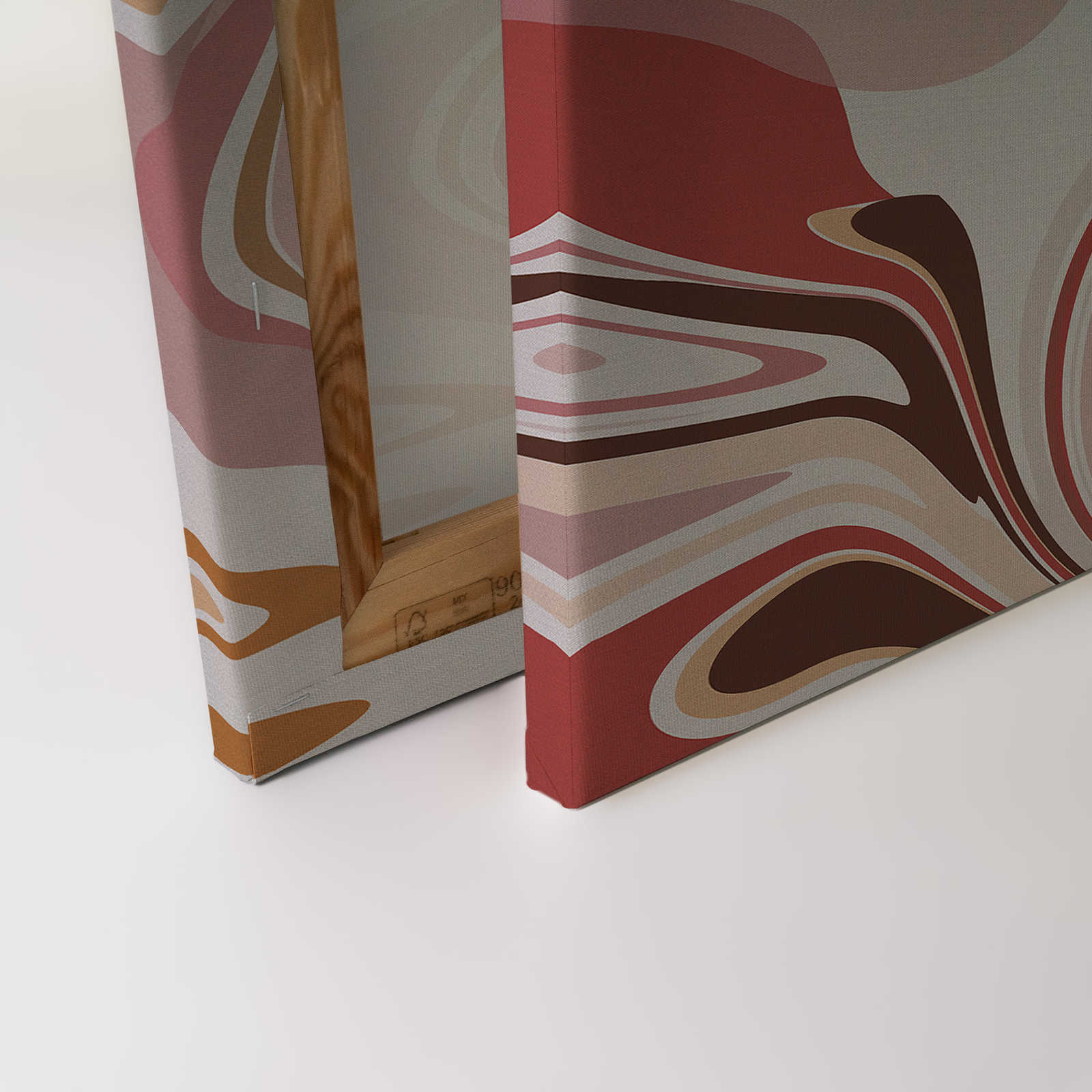             Canvas painting with abstract colour pattern in warm tones - 0.90 m x 0.60 m
        
