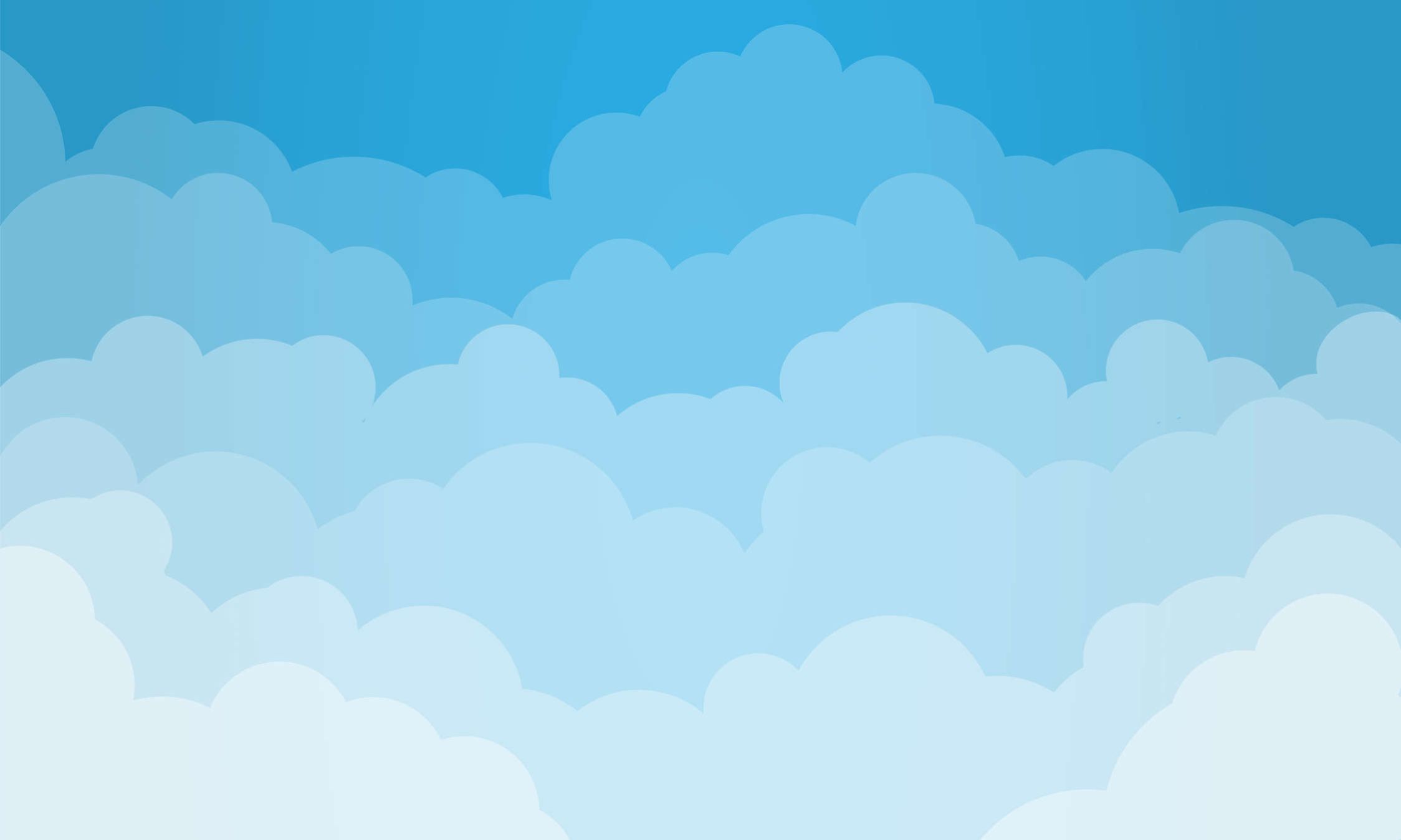             Lucht met wolken in stripstijl - Glad & parelmoerachtig vliesbehang
        
