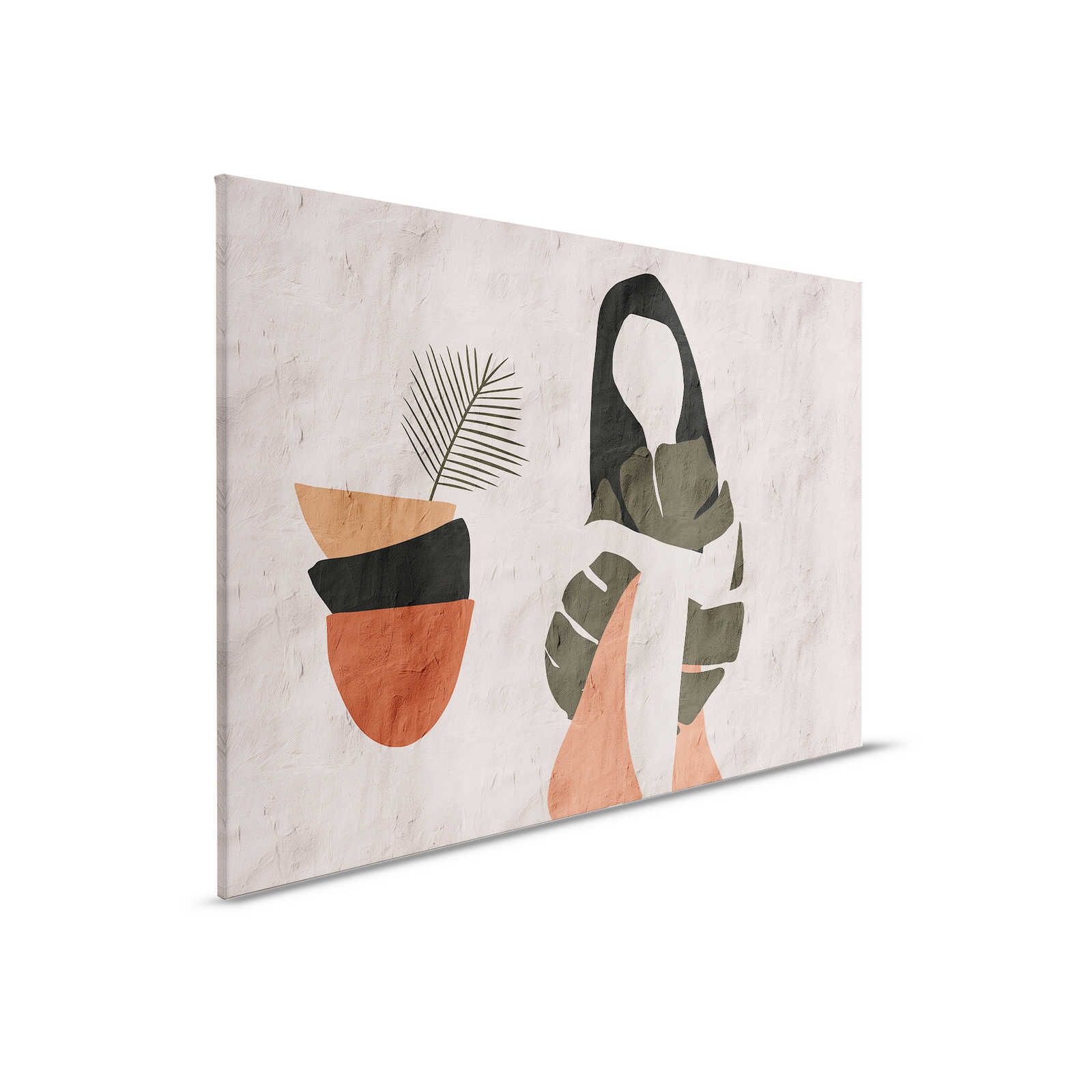         Santa Fe 1 - Canvas painting Clay Wall Beige with Ethno Design - 0,90 m x 0,60 m
    