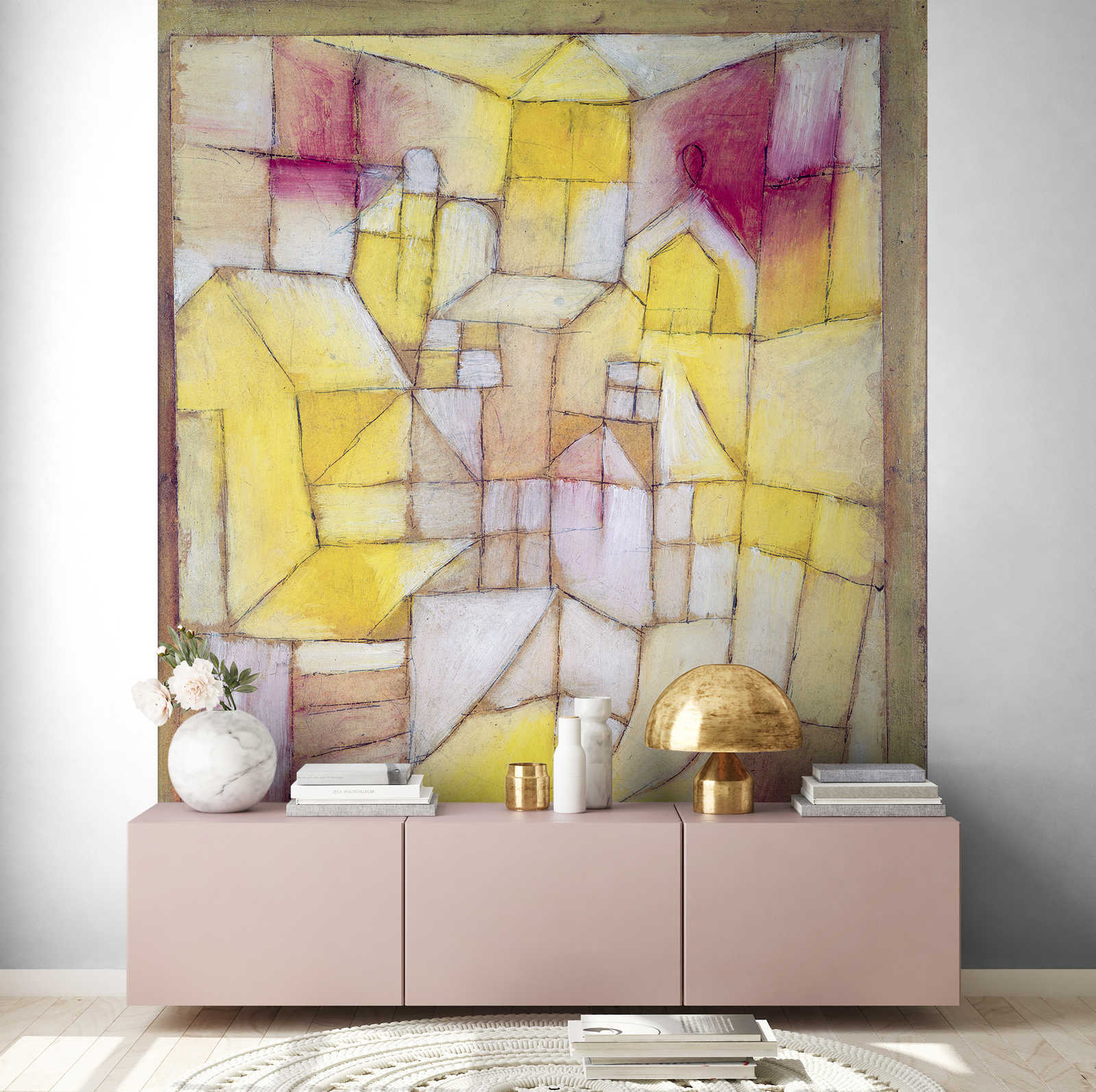             Rose-Jaune" muurschildering van Paul Klee
        