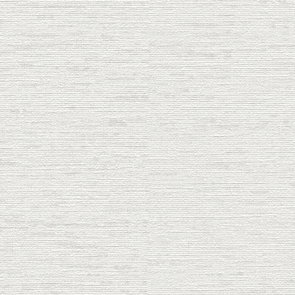             Non-woven wallpaper plain with textile structure, matt - white, light grey
        