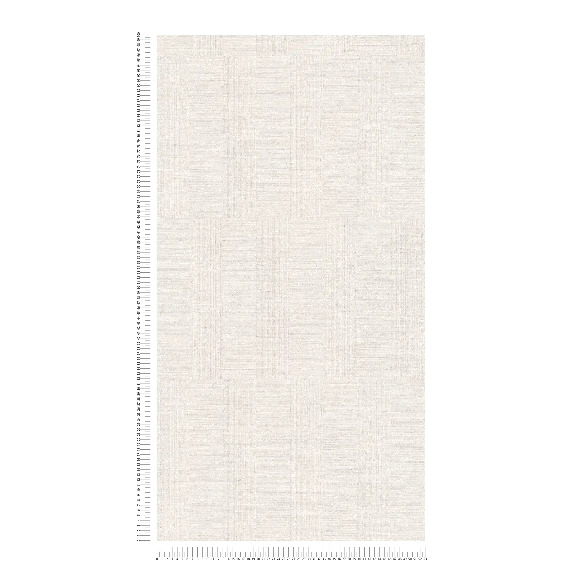             Papier peint chiné avec motif rectangulaire style rétro - crème, métallique
        