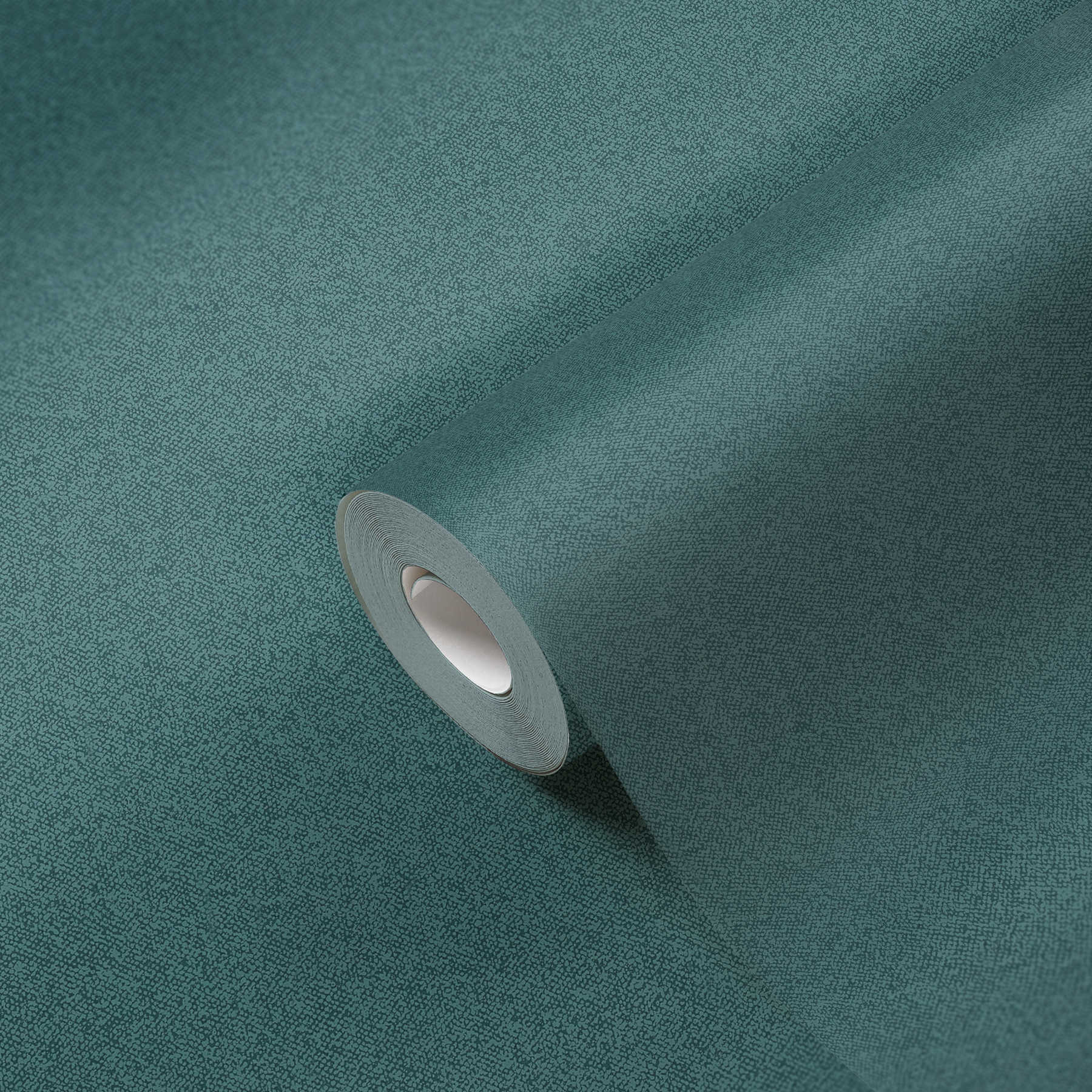             Papier peint uni aspect lin, structuré - vert, bleu
        