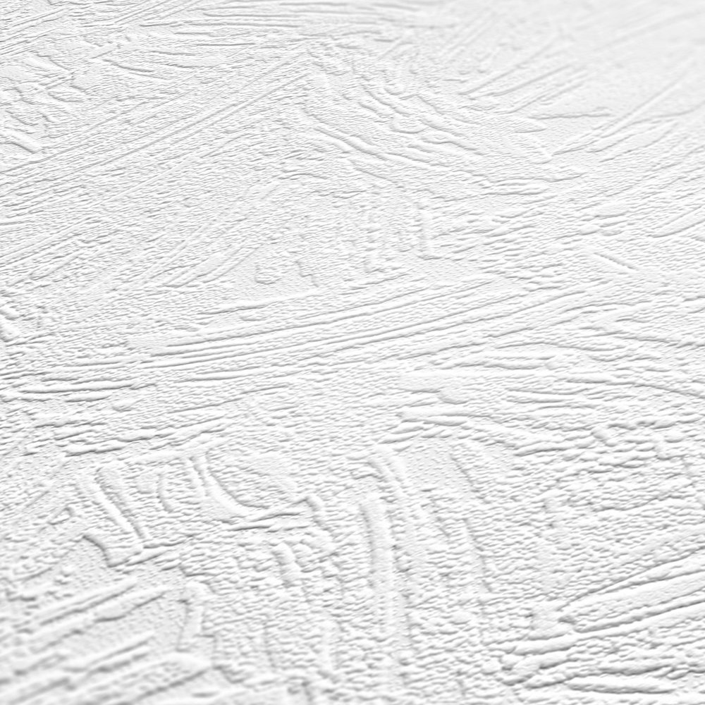             Wallpaper decor plaster with textured pattern - white
        