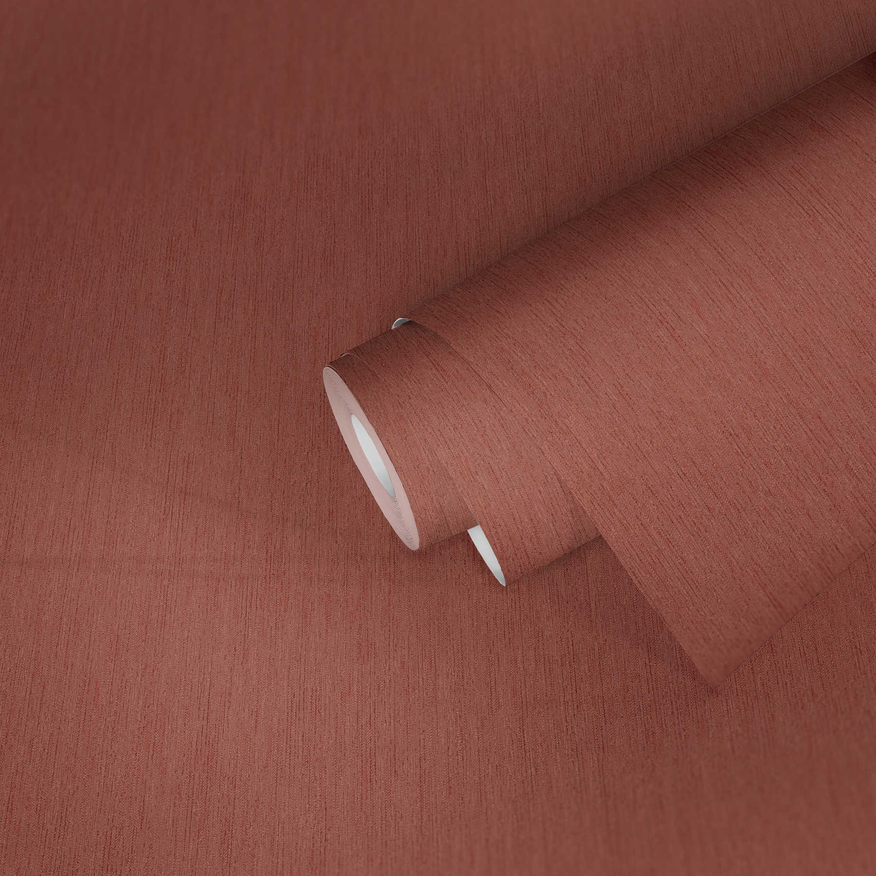             Carta da parati in tessuto non tessuto rosso ruggine con disegno della struttura - larghezza 70 cm
        